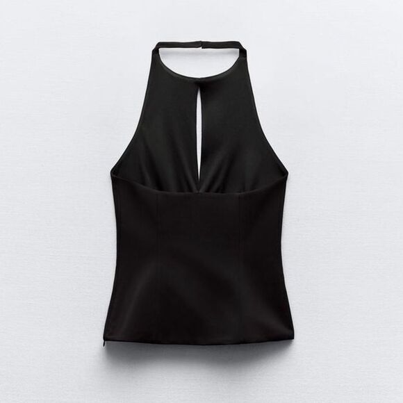 ZARA JEWEL BOW HALTER TOP - Picture 13 of 13